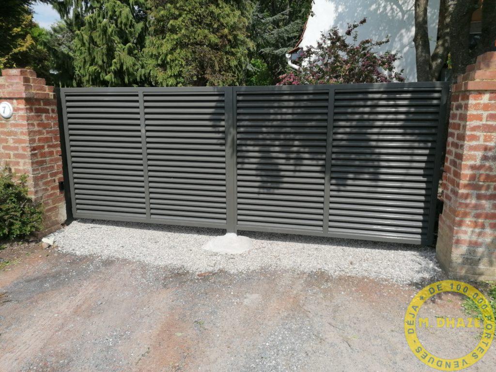 M DHAZE portail acier galavanisé a vantelles bousbecque