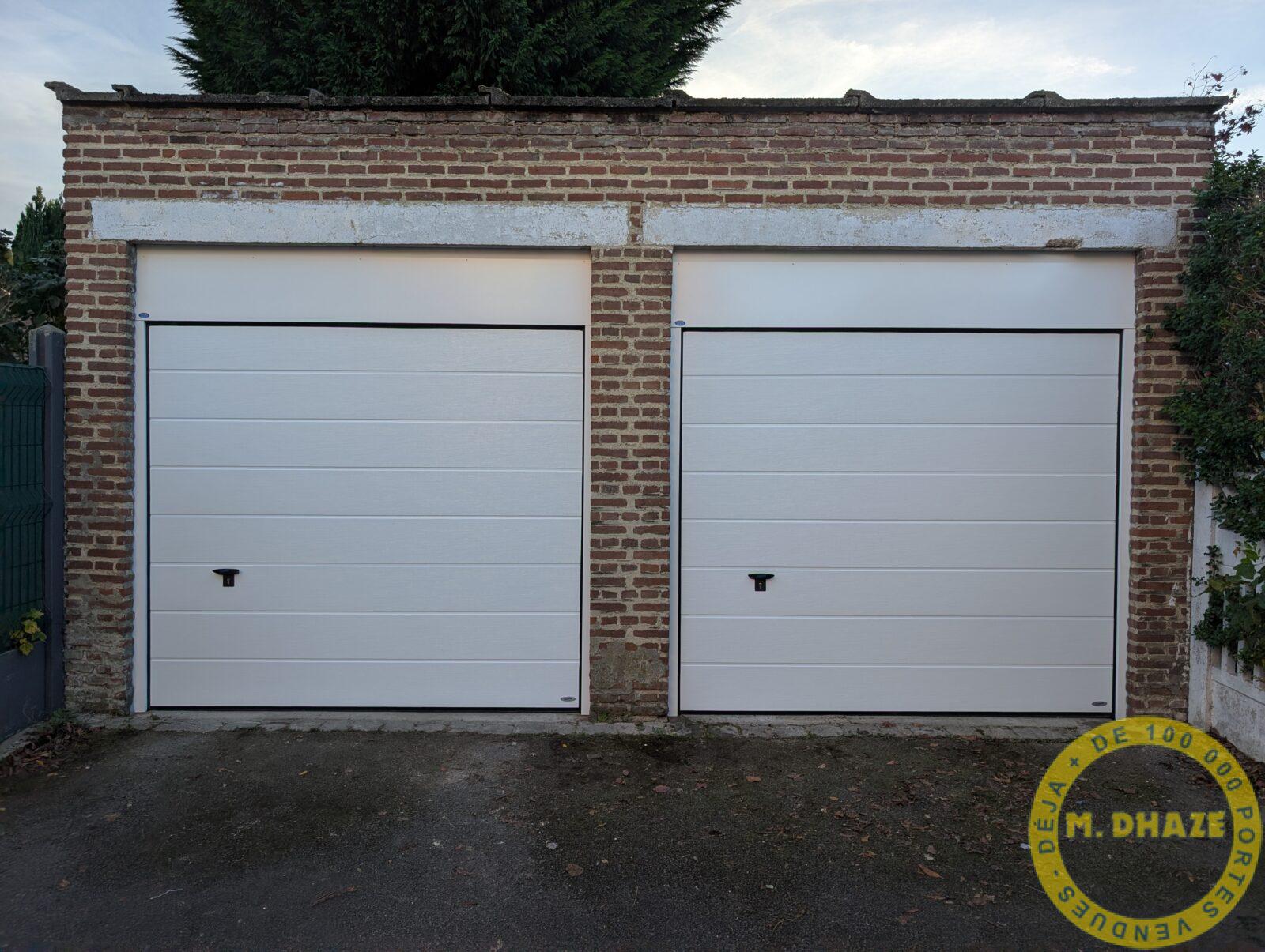 Double porte sectionnelle Manuelles Dhaze Wasquehal 59